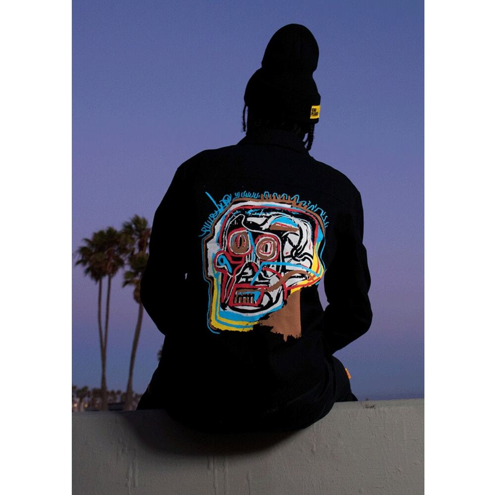 Rome Pays Off Basquiat Unisex Skull Jacket Streetwear Art Jacket S/M Collectible